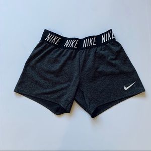 GREY/BLACK DRI FIT NIKE SHORTS